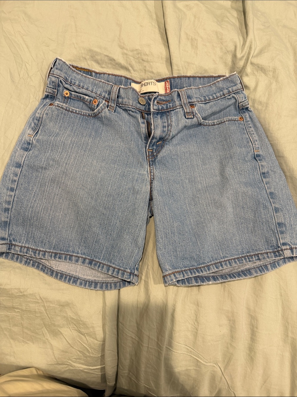 Levi's 515 Light Blue Denim Mid-Length Women's Shorts